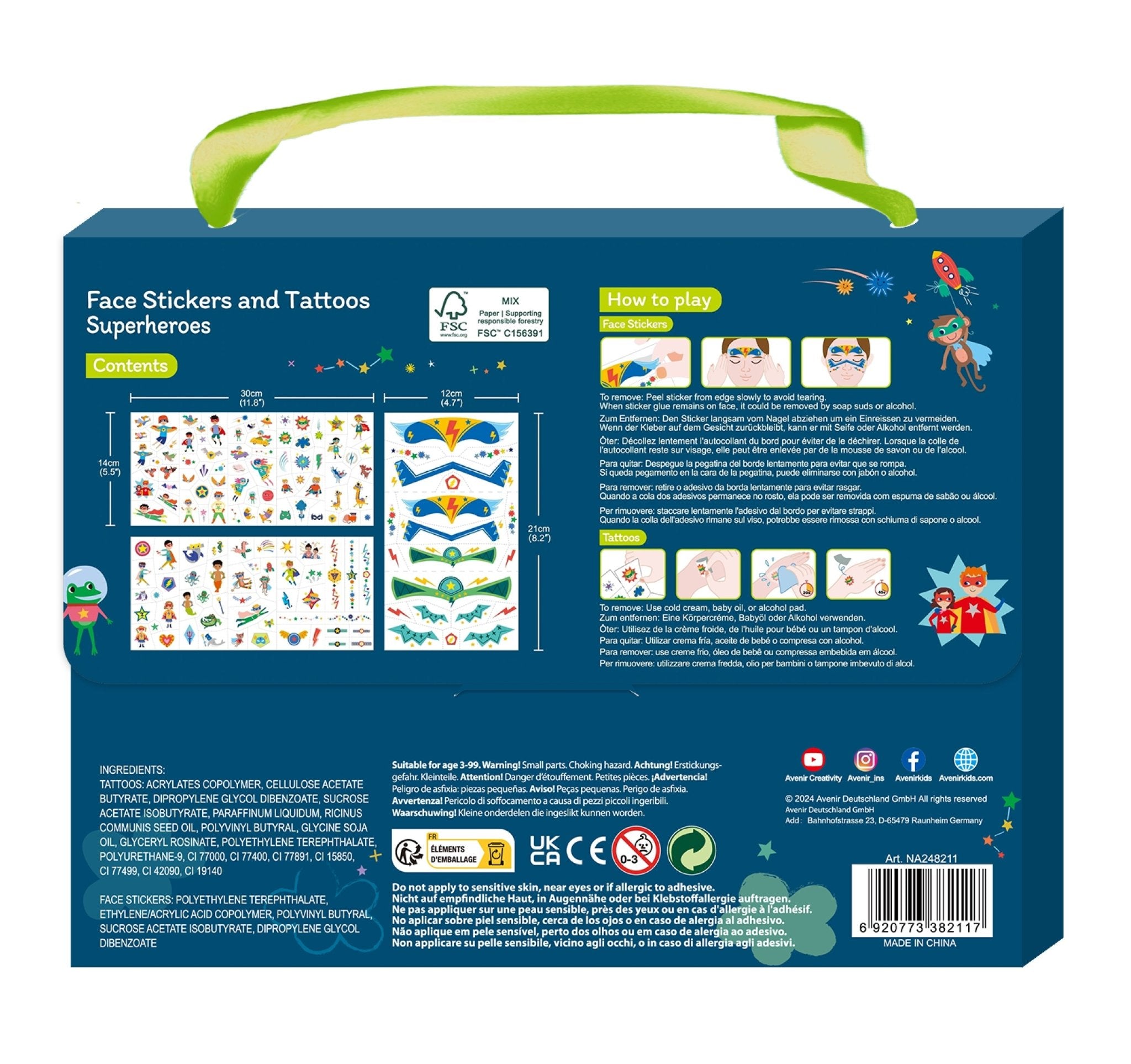 Avenir - Face Sticker and Tattoos Superheros - Image 3