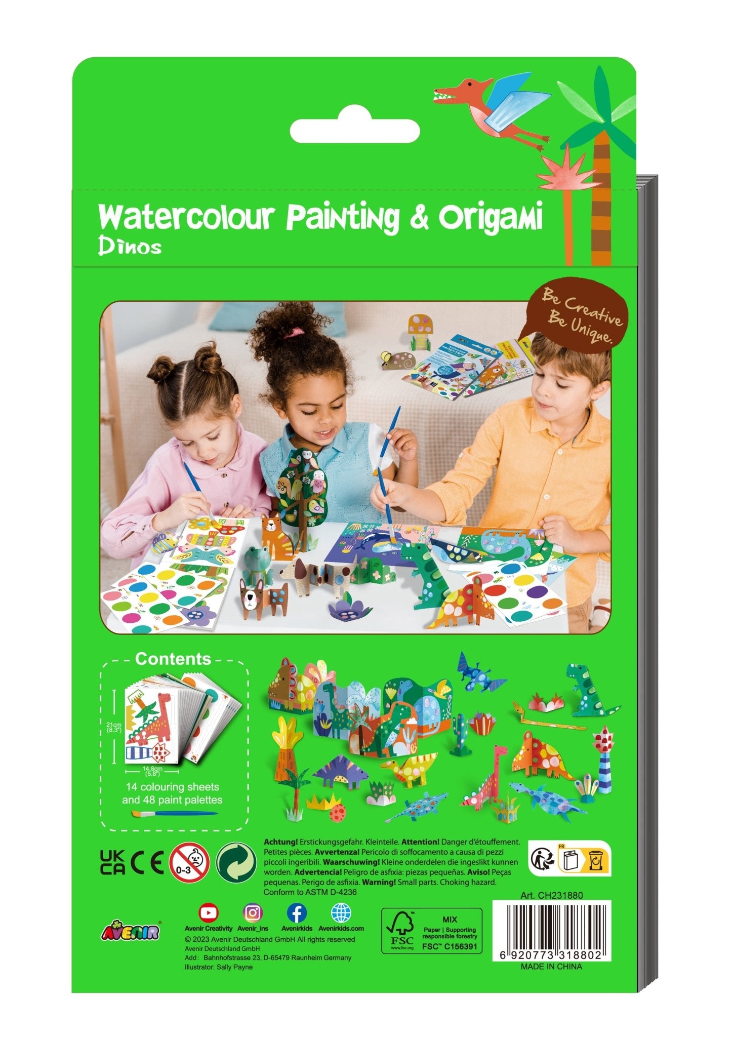 Avenir - Watercolour Painting & Origami Dinos - Image 3