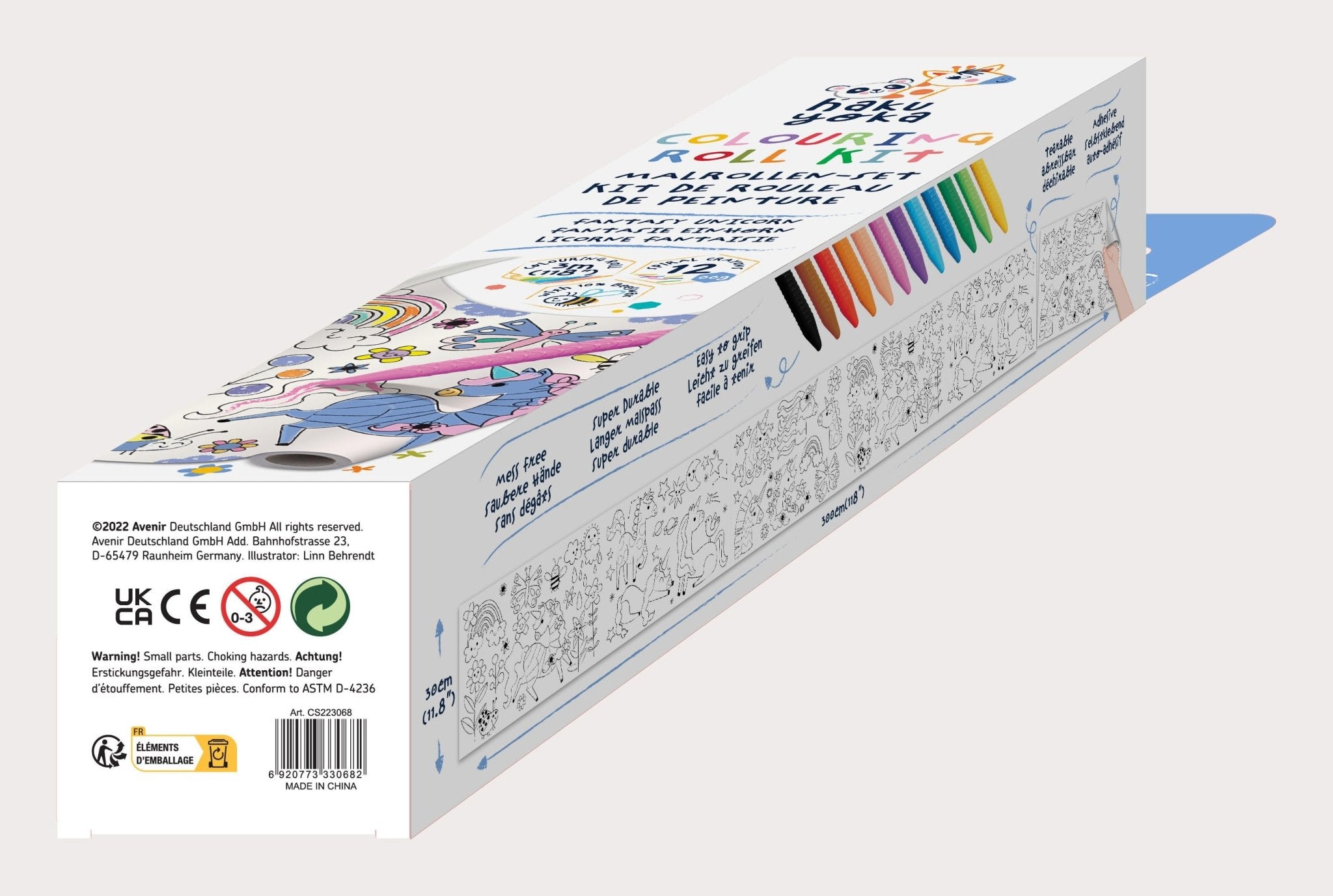 Hakuyoka Colouring Roll Kit (Big) - Unicorn - Image 3