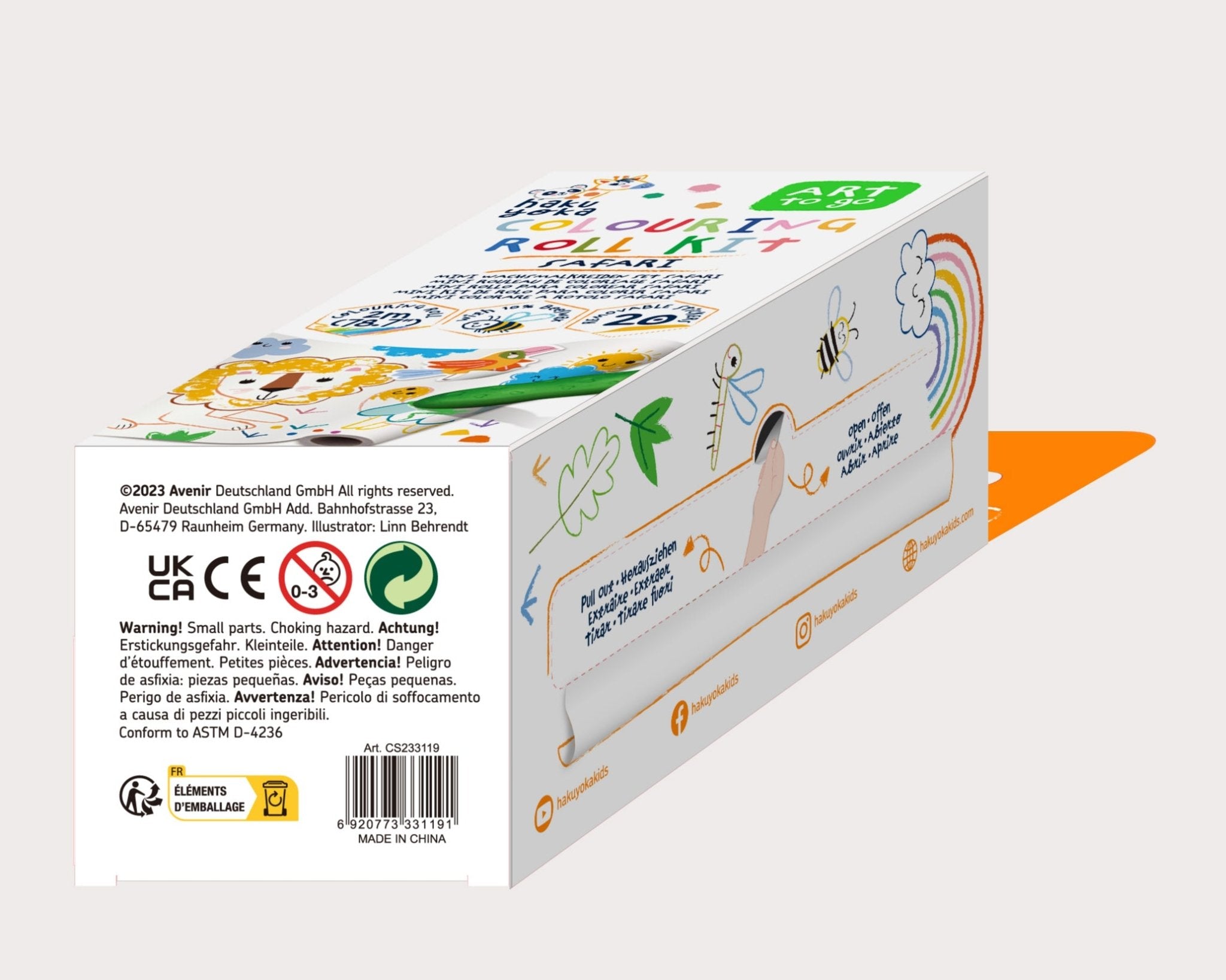 Hakuyoka Colouring Roll Kit - Safari - Image 5