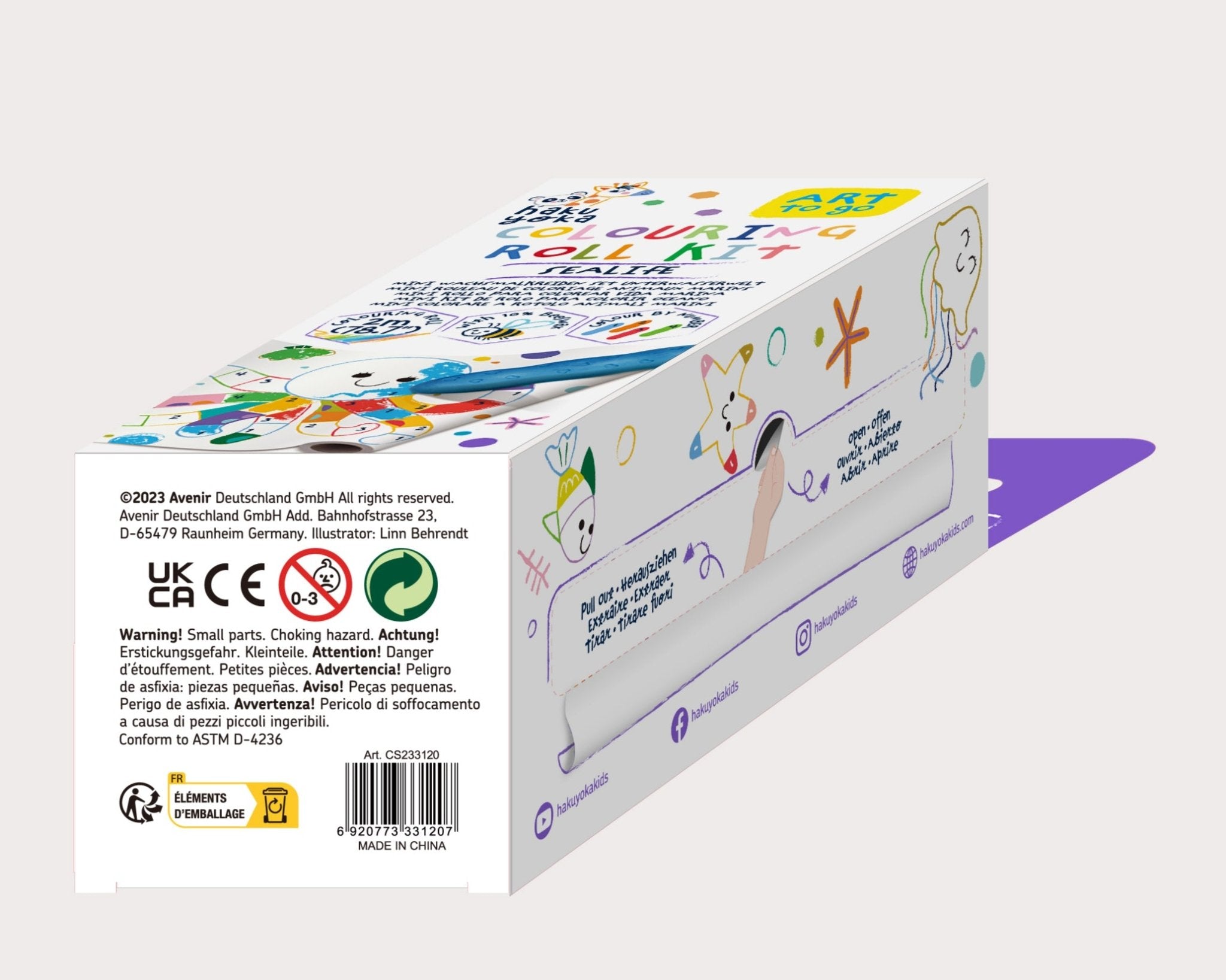 Hakuyoka Colouring Roll Kit - Sealife - Image 9