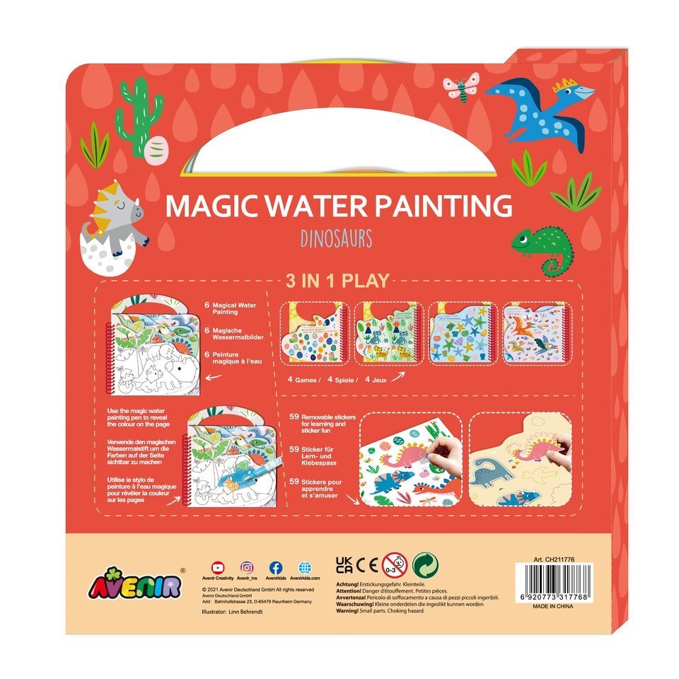 Magic Water Dinosaur Painting Activity Book - Image 2