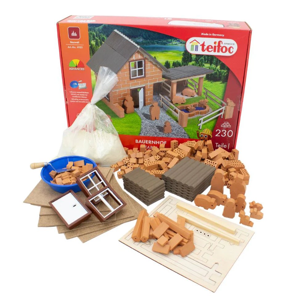 Teifoc Real Bricks Building Sets - Farm Building Set