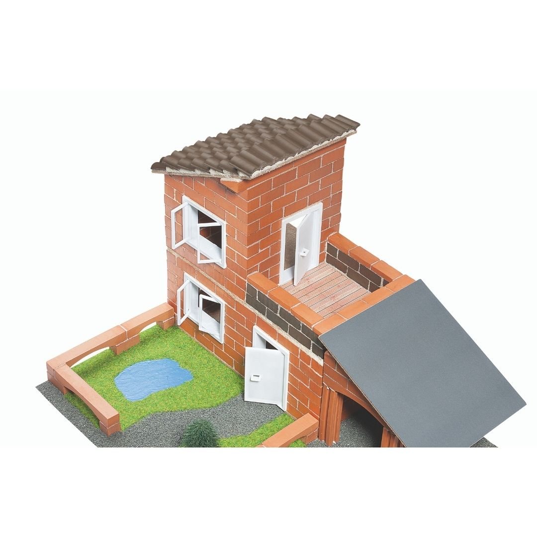 Teifoc Real Bricks Building Sets - Villa with Garage - Image 2