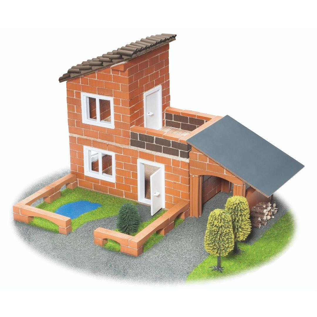 Teifoc Real Bricks Building Sets - Villa with Garage - Image 3